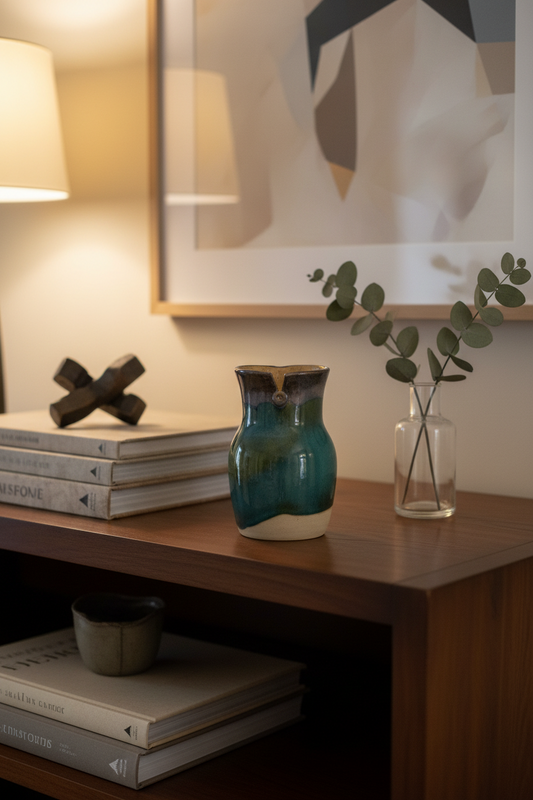 Emerald Falls Speckled Vase