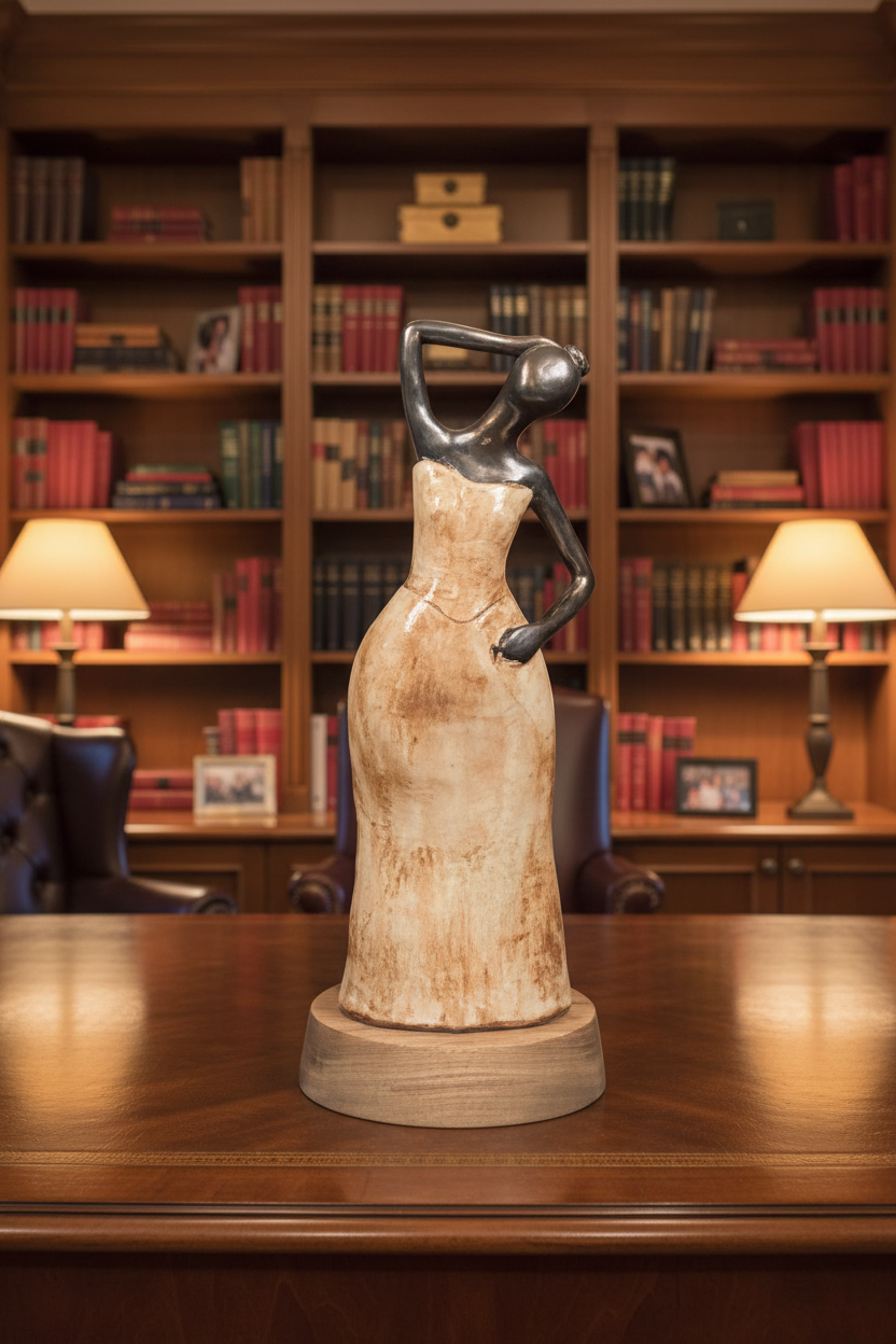 Damsel in Distress — Handcrafted Ceramic Figurative Sculpture
