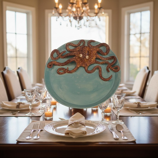 Decorative Turquoise Octopus Tray