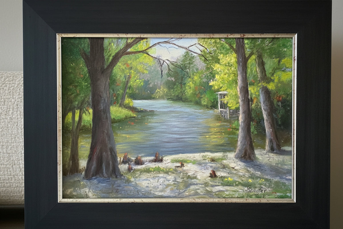 Banks of the Bogue Falaya — Original Plein Air Painting by Glinda Schafer