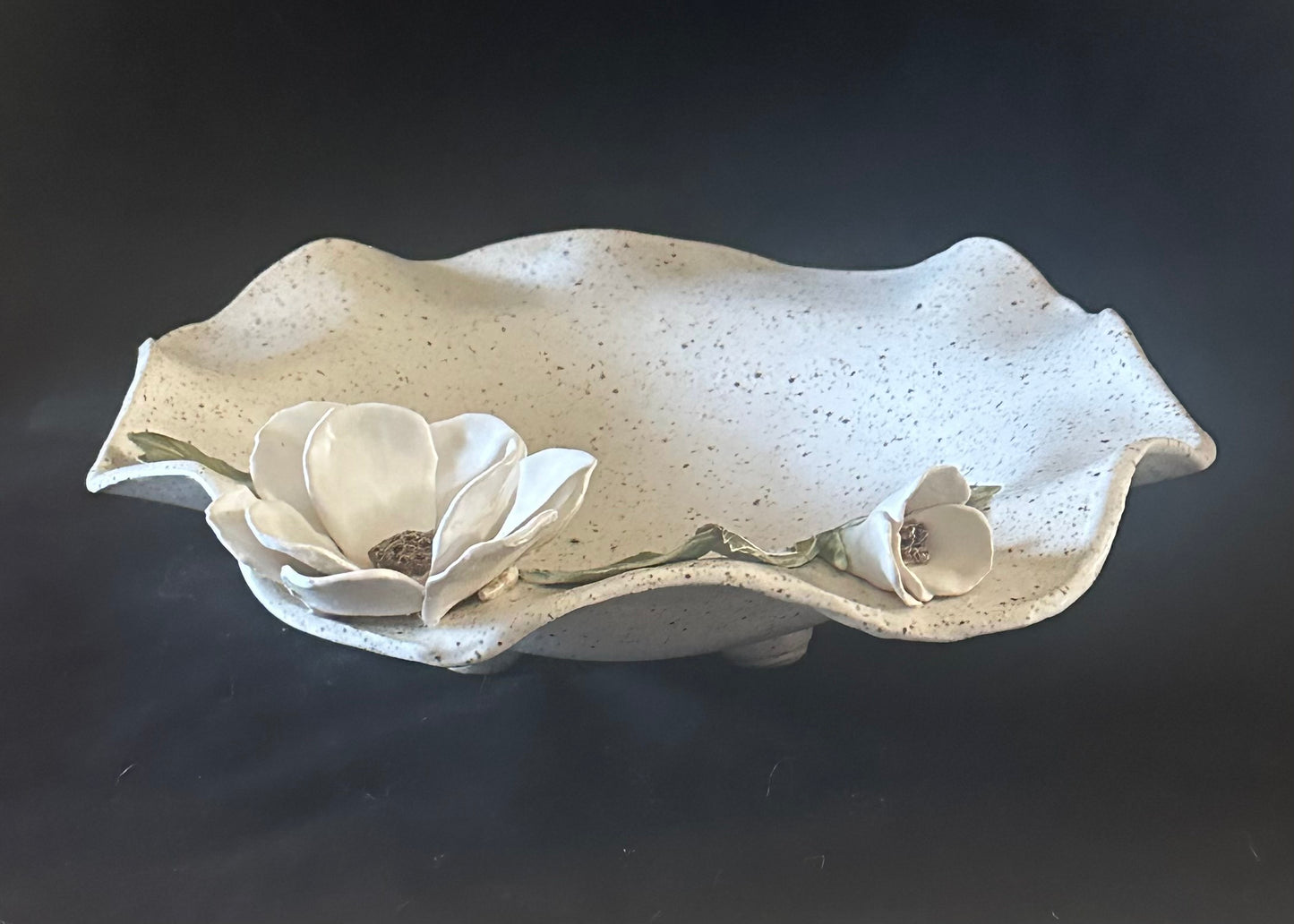 Southern Magnolia Bowl — Handcrafted Ceramic Art