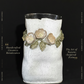 Wildflower Ceramic Vase with Cream Flowers and Leaves