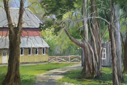 The Barn — Original Plein Air Painting by Glinda Schafer