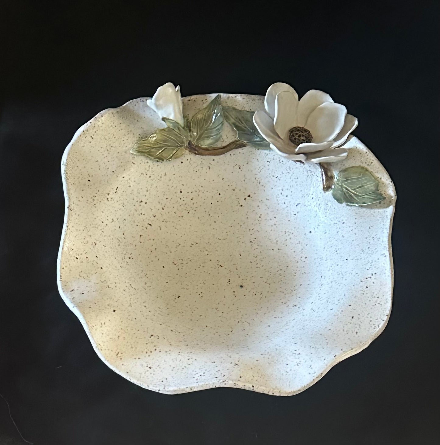 Southern Magnolia Bowl — Handcrafted Ceramic Art
