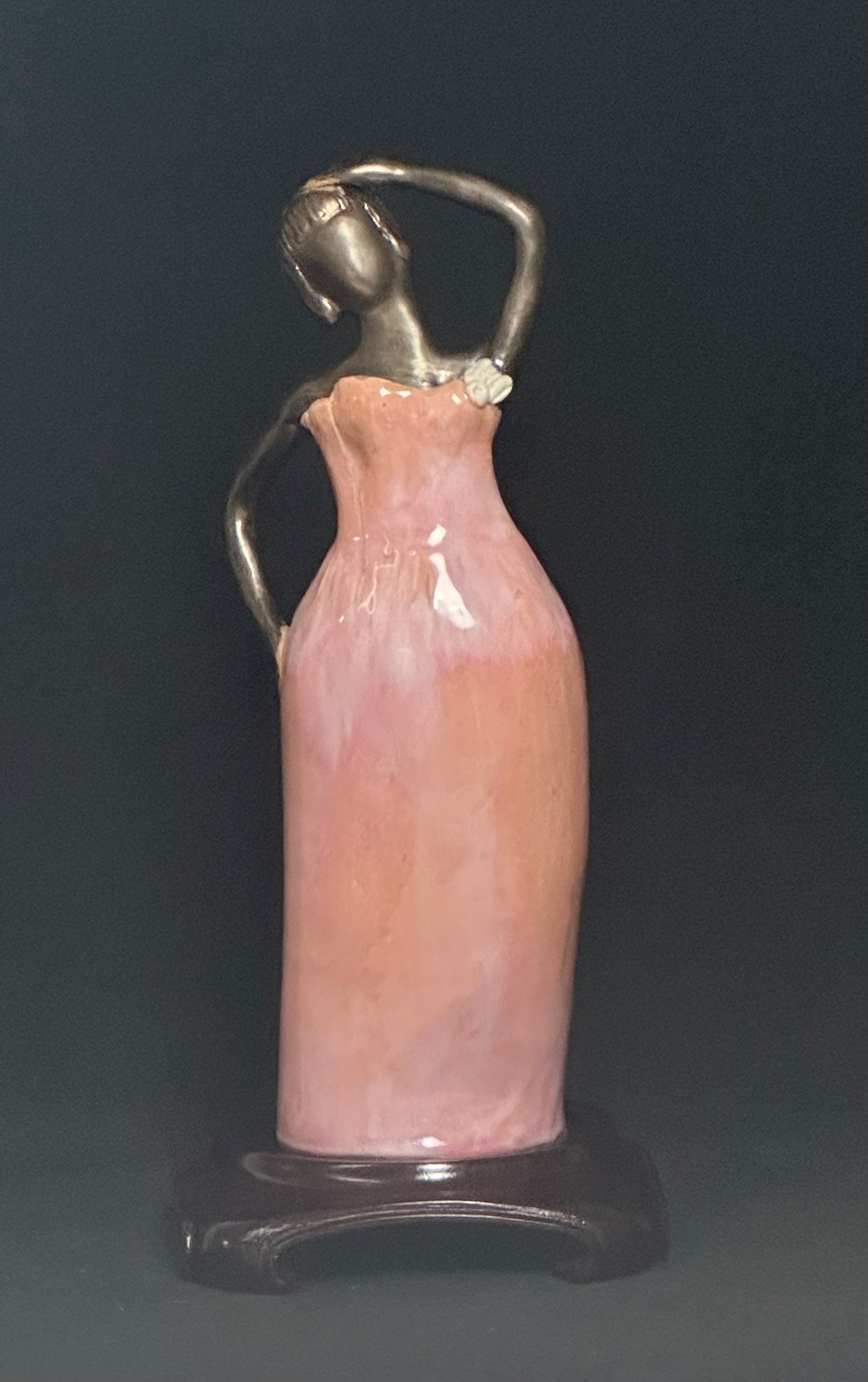 Lady In Pink - Mounted on Wooden Stand
