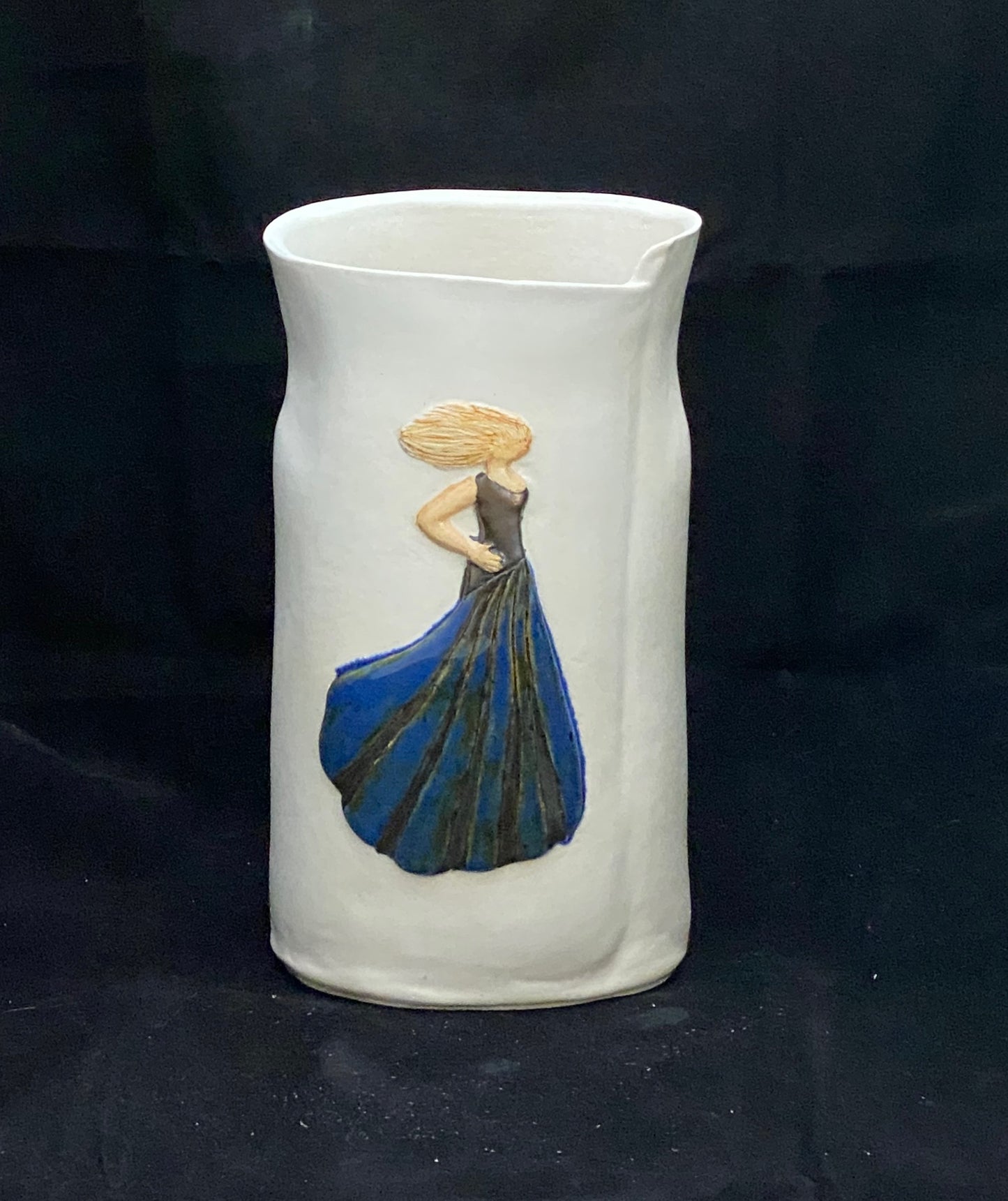 Lady in Blue-Vase
