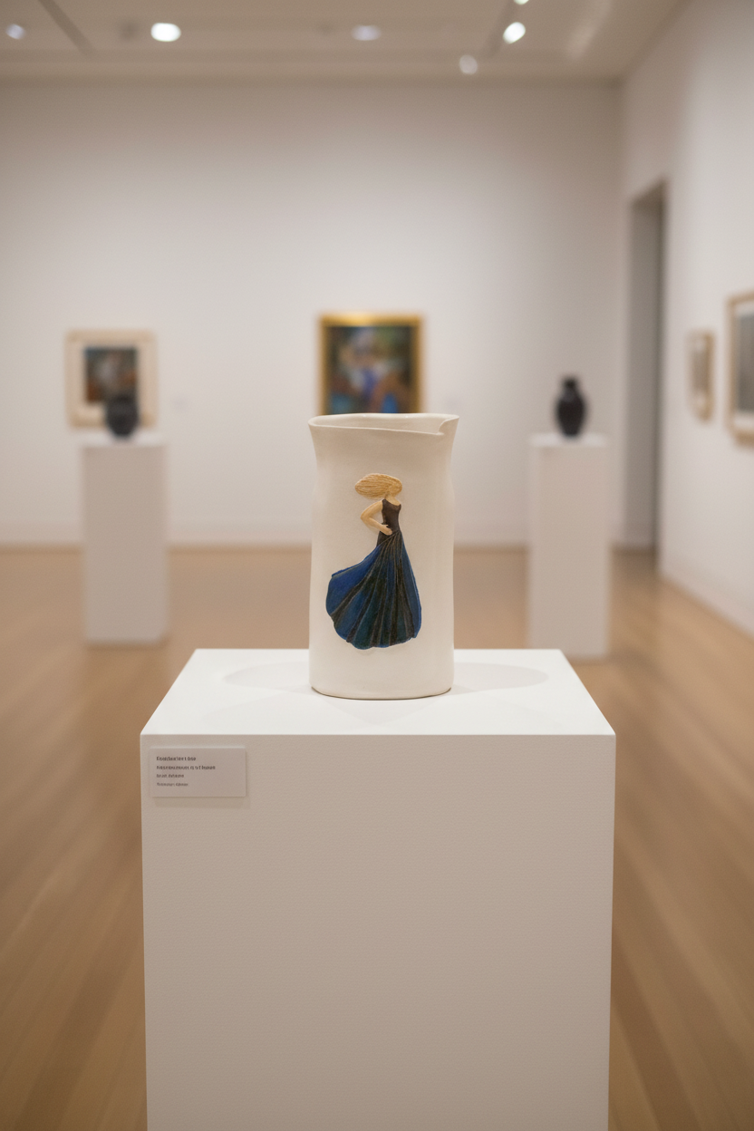 Lady in Blue-Vase