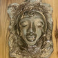 Serene Mother Nature- Gold Mask on Cypress
