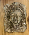 Serene Mother Nature- Gold Mask on Cypress