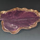 Purple Leaf Platter — Handcrafted Ceramic Art Platter