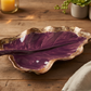 Purple Leaf Platter — Handcrafted Ceramic Art Platter