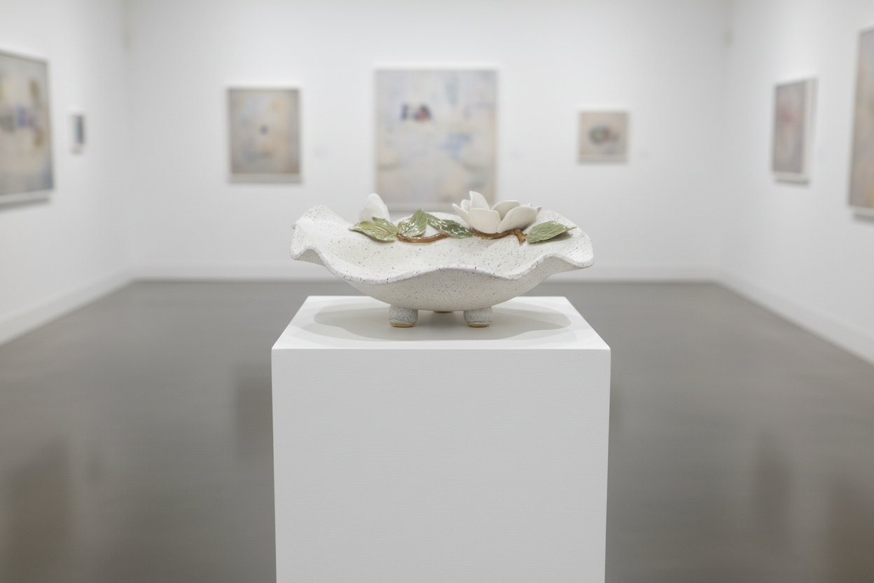 Southern Magnolia Bowl — Handcrafted Ceramic Art