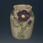 Speckled Ceramic Vase with Purple Flower