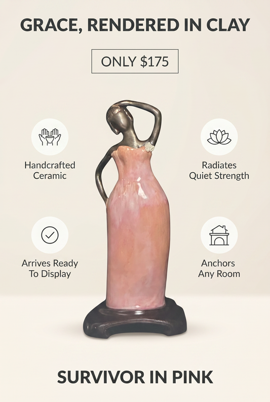 Survivor In Pink – on Wooden Stand