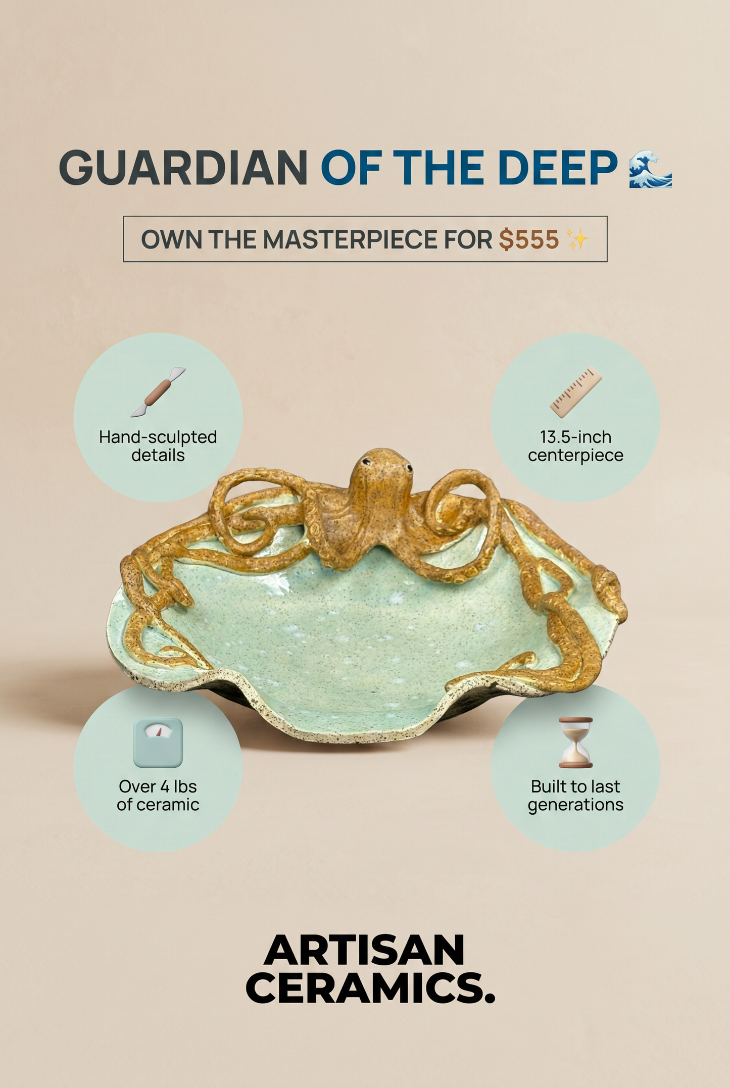Guardian of The Deep - Octopus Bowl