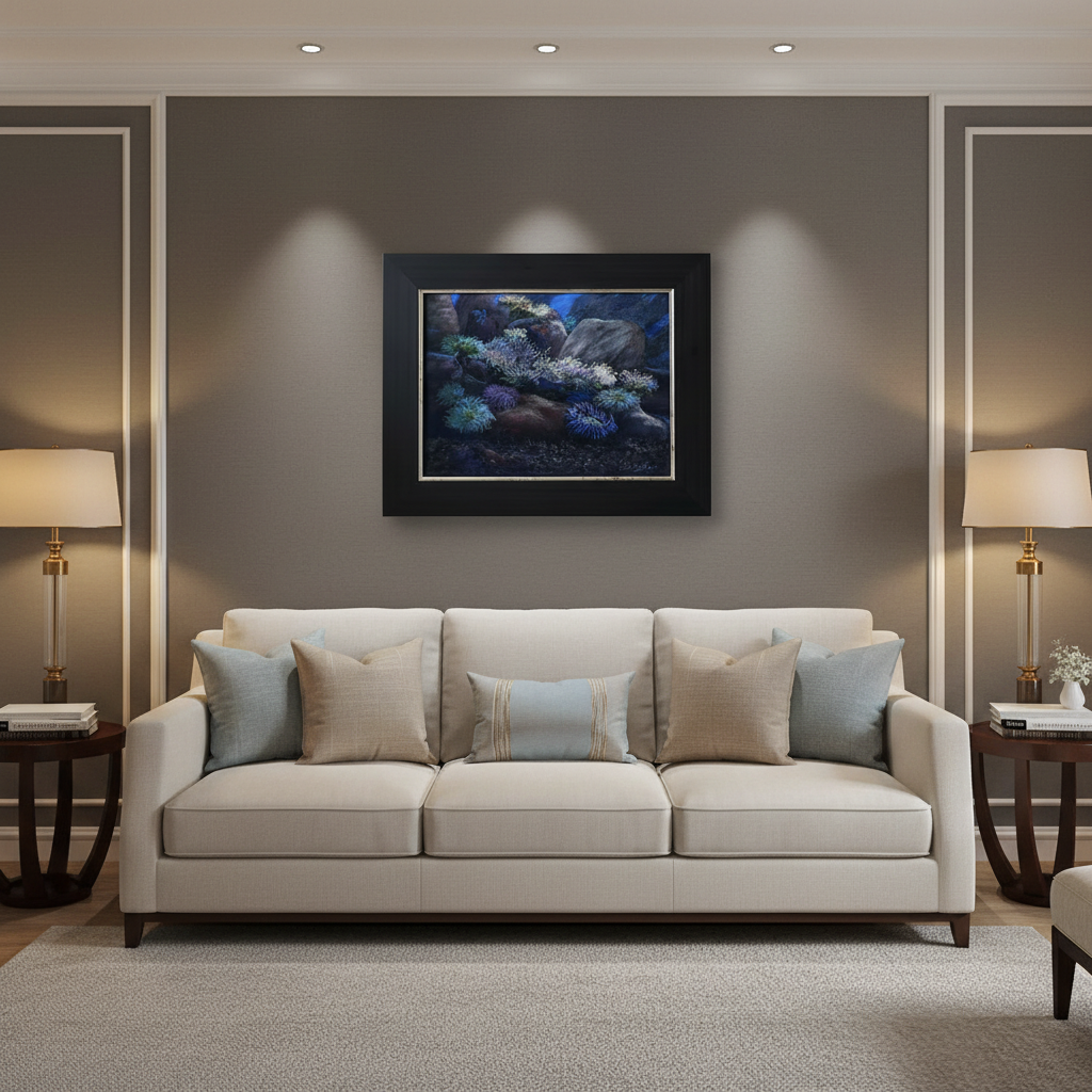 Original pastel painting of underwater anemones and flora by Glinda Schafer, Audubon Aquarium New Orleans — Helping Hands Gallery


