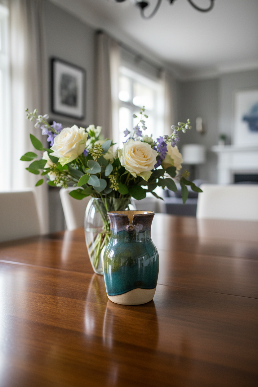 Emerald Falls Speckled Vase