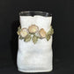 Wildflower Ceramic Vase with Cream Flowers and Leaves