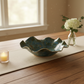 Azure Wave Ceramic Bowl — Handmade & Carved