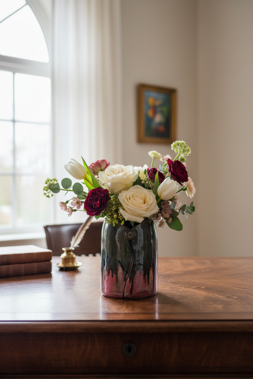 Pink & Green Vase