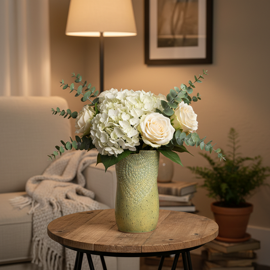 Light Green Speckled Vase