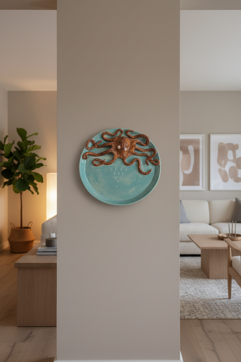 Decorative Turquoise Octopus Tray